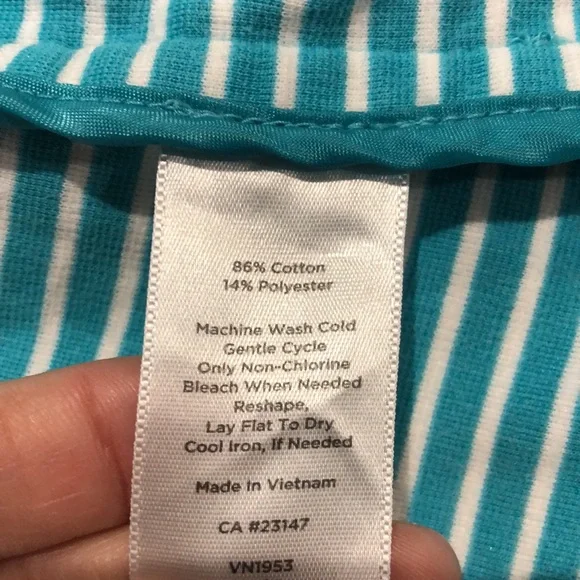 TALBOTS Cotton Blend Striped Blazer Jacket - Picture 3 of 11